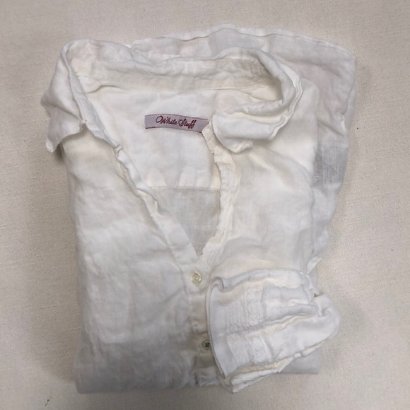 White Stuff Linen White Button Up - 10 - Picture 5 of 5